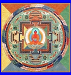 Amitabha Mandala Laminated Card 6x6 inch