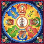 1000-Armed Chenrezig Mandala Laminated Card 6x6 inch