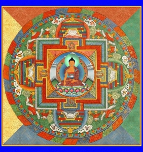 Shakyamuni Mandala Laminated Card 6x6 inch