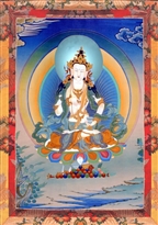 Vajrasattva, Laminated Card 3x4 inch