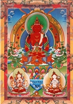 Amitayus with Namgyalma and White Tara 3 x 4