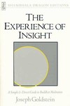 Experience of Insight, A Simple & Direct Guide to Buddhist Meditation <br> By: Joseph Goldstein