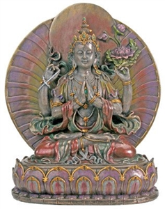 Statue Chenrezig resin, 05.75 inch. resin