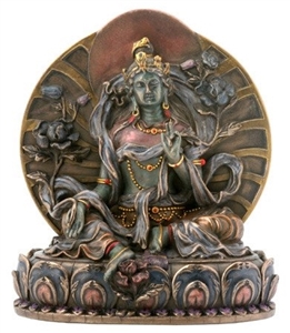 Statue Green Tara resin, 06 inch resin