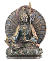 Statue Padmasambhava (Guru Rinpoche) resin, 06.5 inch. Hand painted.