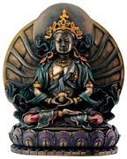 Statue Statue Amitayus resin, 06 inch. Hand painted.