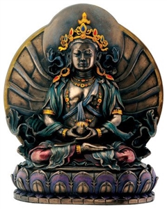 Statue Statue Amitayus resin, 06 inch. Hand painted.