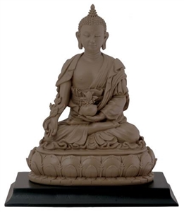 Statue Medicine Buddha resin, 06 inch. Clay Finish