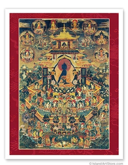 Medicine Buddha Pureland (Print 9x12)