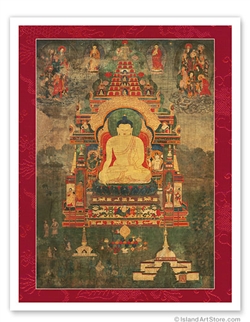 Buddha Shakyamuni in the Mahabodhi Temple (Print 9x12)