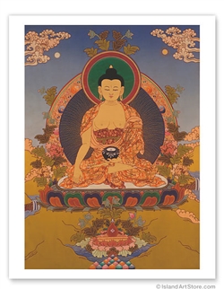 Shakyamuni Buddha in Bhumisparsha Mudra (Print 9x12)
