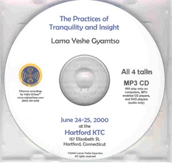 The Practices of Tranquility and Insight (MP3CD)