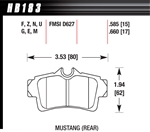 Hawk Performance HPS Performance Street Brake Pads (4) Rear Mustang Cobra 94-02