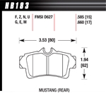 Hawk Performance HPS Plus Performance Street Brake Pads (4) Rear Mustang Cobra 94-02