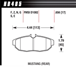 Hawk Performance HPS Performance Street Brake Pads (4) Rear Mustang 05-10