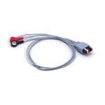3 lead Mobility ECG Snap Lead Wires (18")
