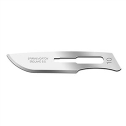 Cincinnati Surgical Swann Morton Carbon Steel Blade - Size 10 - Sterile - 100/Box