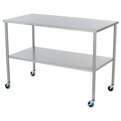 Blickman 7834SS Howard Instrument Table, 48” x 20”