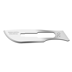 Cincinnati Swann Morton Non-Sterile Carbon Steel Blade - 20 PK/5 Vpi - Size 20 - 100/Box