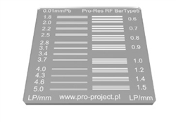 Pro-Project Pro-Resolution Bar Type 5 Radiography Pattern