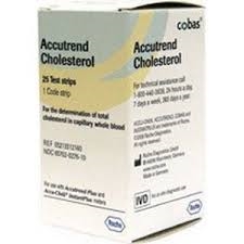 Roche Accutrend Cholesterol Test Strips (25/bx)