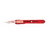 Cincinnati Swann Morton Safety Scalpels - Size 25 - Red Handle - 25/Box