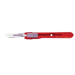 Cincinnati Safety Scalpels - Size 21 - Red Handle - 500/Box - Non-Sterile Stainless Steel