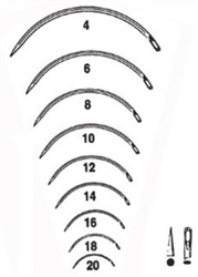 Cincinnati Surgical Circle Cutting Suture Needles - Pack of 12 (Non-Sterile)