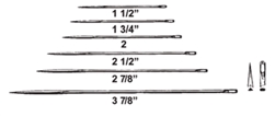 Cincinnati Surgical Keith's Straight Abdominal Suture Needle - Pack of 12 (Non-Sterile)