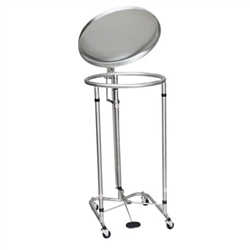 Blickman Chrome Round Hamper - Uncovered, 25"