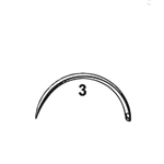 Cincinnati Suture Needles - Mayo Catgut - Size 3 - ½ Circle Taper Point - 2/pkg - 25pkg/Box - Sterile