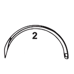 Cincinnati Mayo's Catgut Suture Needles - Size 2 -  ½ Circle Trocar Point - 2/pkg - 25pkg/bx - Sterile