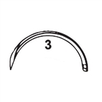 Cincinnati Mayo's Catgut Suture Needles - Size 3 - ½ Circle Trocar Point - 2/pkg - 25pkg/bx - Sterile
