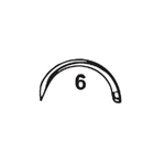 Cincinnati Mayo's Catgut Suture Needles - Size 6 - ½ Circle Trocar Point - 2/pkg - 25pkg/bx - Sterile
