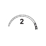 Cincinnati French Spring Eye Suture Needles - ½ Circle Taper Point - Size 2 - 2/pk - 25 pk/Box