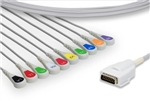 Burdick Compatible Direct-Connect EKG Cable - Snap