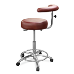 Galaxy 1065 Dental Assistant's Stool with Adjustable Foot Rest and Body Support