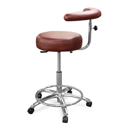 Galaxy 1065 Dental Assistant's Stool with Adjustable Foot Rest and Body Support