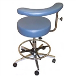 Galaxy 1067-R Dental Assistant Stool w/ Ratcheting Mechanism