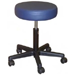 Galaxy 1070-G Doctor's Round Blue Adjustable Pneumatic Dental Stool