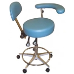 Galaxy 1079-AD Round Seat Dental Assistant's Hygienist Stool Chair with Foot Rest