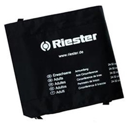 Riester 121 Latex Free Black Velcro Cuffs with Two Tubes, Adult Cuff Small 42 x 13 cm