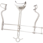 Miltex Balfour Abdominal Retractor with 7" Spread - Fenestrated Side, Solid Center Blade