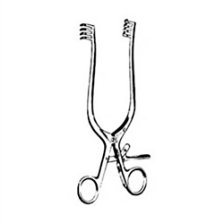 Miltex Adson Cerebellar Retractor 7.5" Straight Arms 4 x 4 Sharp Prongs