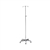 Brewer Aluminum Base Five-Leg IV Pole with 2 Ram's Horn Hooks