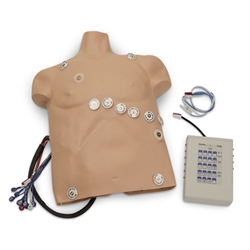 Nasco Simulaids 12-Lead Arrhythmia Simulator with Manikin Overlay, Zoll - Medium