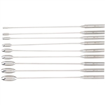 Miltex 8.25" Bakes Common Duct Dilator Set of 9 Sizes 3mm to 11mm Fitted Plastic Case - Malleable Shafts