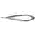 Miltex 5.5" Micro Needle Holder - Round Handles - 0.75 and 1 mm Tips - Curved Jaws