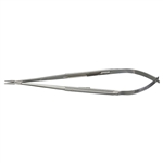 Miltex 7.125" Microsurgery Needle Holder - Round Handles - 0.6 mm Tips - Straight Jaws with Lock