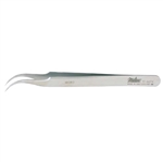 Miltex 4.5" Jeweler-Style Forceps - Non-Magnetic Stainless Steel, Style 7F - Micro Fine Jaw, Curved